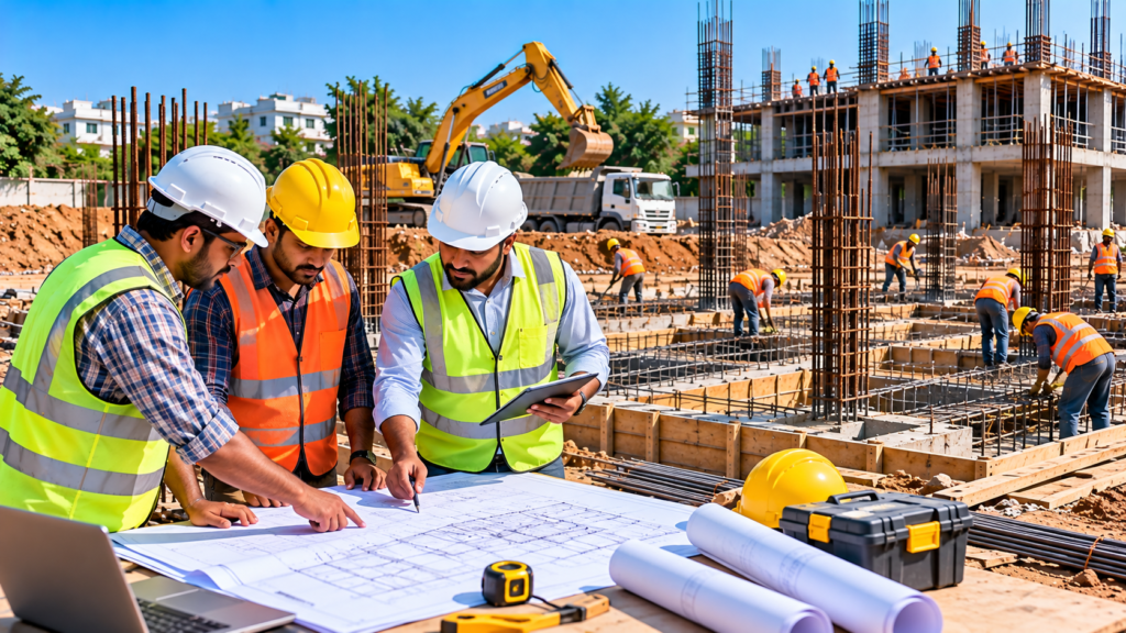 ASama Contractor supports construction site coordination and workforce planning for foundation projects. The work involves reviewing site plans, coordinating construction workers, organizing foundation preparation, and managing on-site activities for residential and commercial construction.
